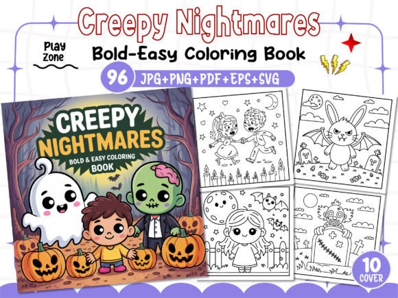 A Bold Embroidery Review: Creepy Nightmares Coloring Book