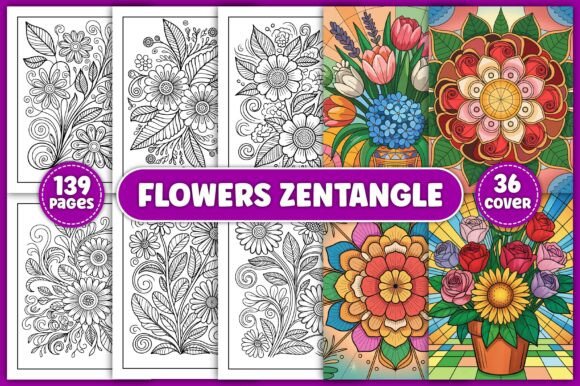 A Brand Designer’s View: 139 Flowers Zentangle Graphics