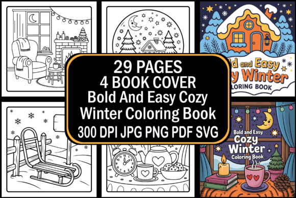 A Designer's Review of Cozy Winter Coloring Graphics