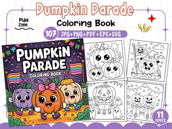 A Designer's Review of Pumpkin Parade Halloween Coloring Pages Graphics