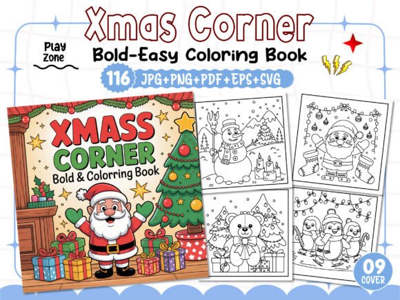 A Designer's Review of Xmas Corner Bold and Easy Coloring Pages