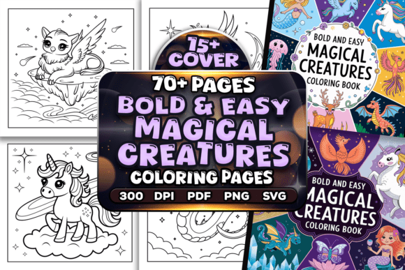A Designer’s Take on Easy Magical Creatures Coloring Pages