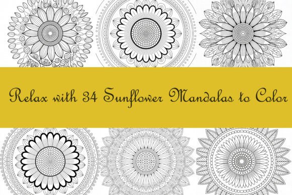 A Sunflower Mandala Design Asset for Creative Business Graphics