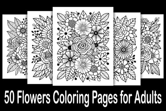 An In-Depth Review of the 50 Flowers Coloring Pages Graphics Bundle