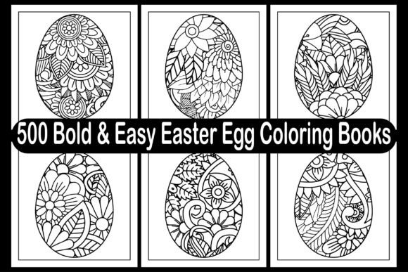 Bold Easter Egg Graphics for Editorial & Coloring Pages