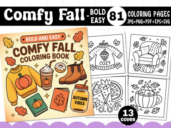 Bold, Easy Graphics for Fall Content & Coloring Pages