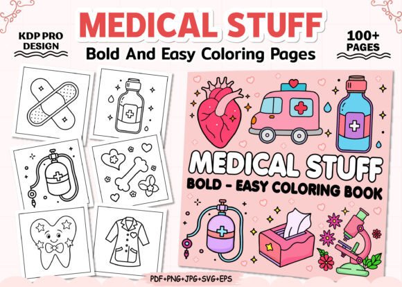 Bold Medical Graphics for Crafters and Coloring Pages