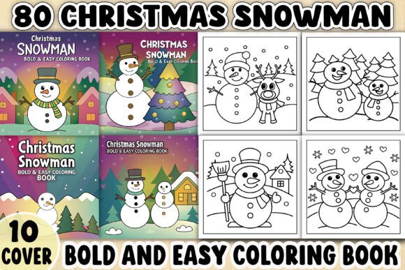 Christmas Snowman Bold Coloring Pages Reviewed for Embroidery