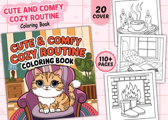 Cute Comfy Cozy Coloring Pages: A Graphic Asset for Creative Selling