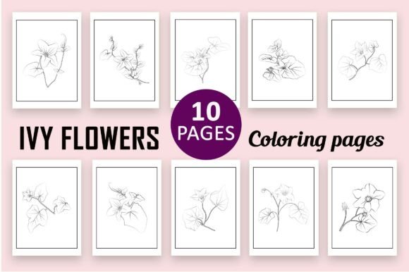 Designer Review: Ivy Flower Graphics as a Versatile Coloring Pages Asset