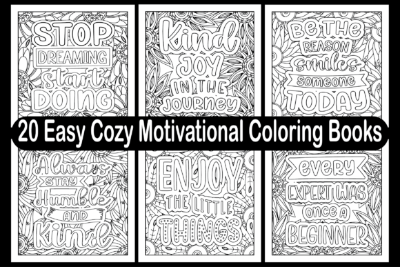 Easy Cozy Coloring Books as Embroidery Inspiration