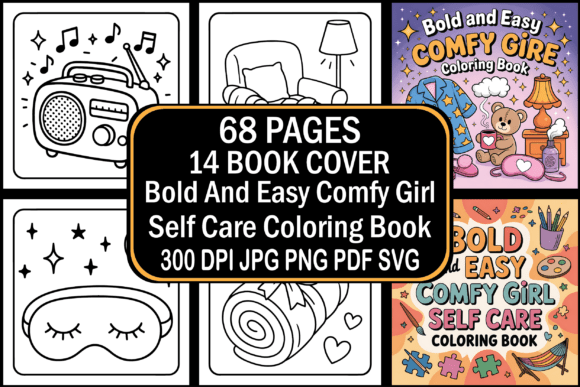 Evaluating the Easy Comfy Girl Self Care Coloring Graphics