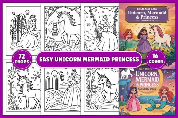 Evaluating the Easy Unicorn Mermaid Princess Coloring Graphics