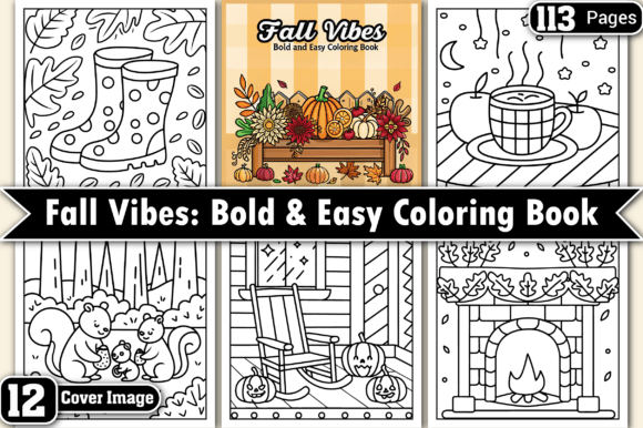 Fall Vibes Bold and Easy Coloring Book Graphics Review