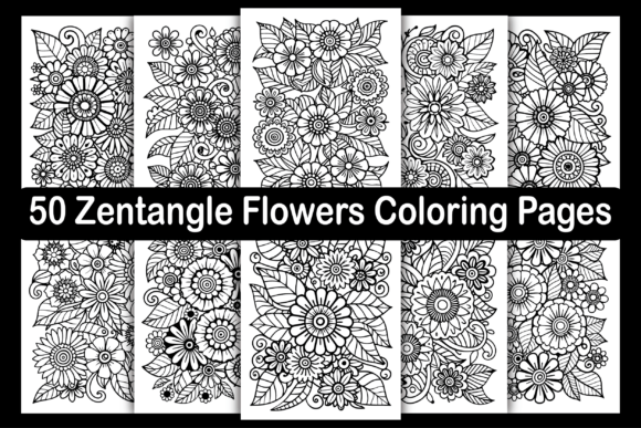 My Craft Studio Review of 50 Zentangle Flowers Graphics