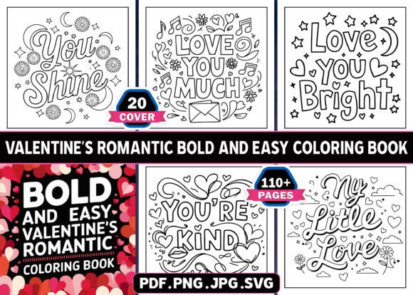 Reviewing Romantic Bold & Easy Coloring Pages for Professional Design Projects