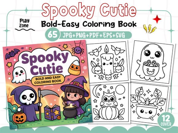 Spooky Cutie Bold Coloring Pages: A Graphic Asset Review