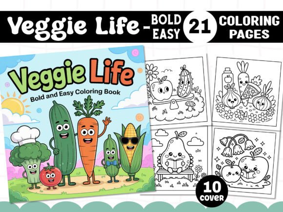 Veggie Life Coloring Pages: A Graphic Asset Review