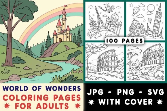 World of Wonders Coloring Pages: A Graphics Asset for Crafters